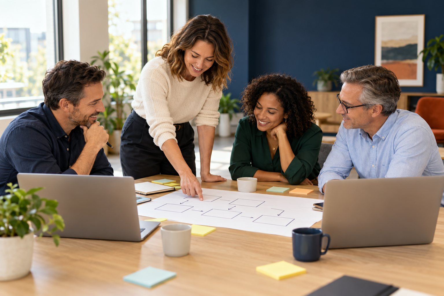 The Complete Franchises team planning a client pipeline