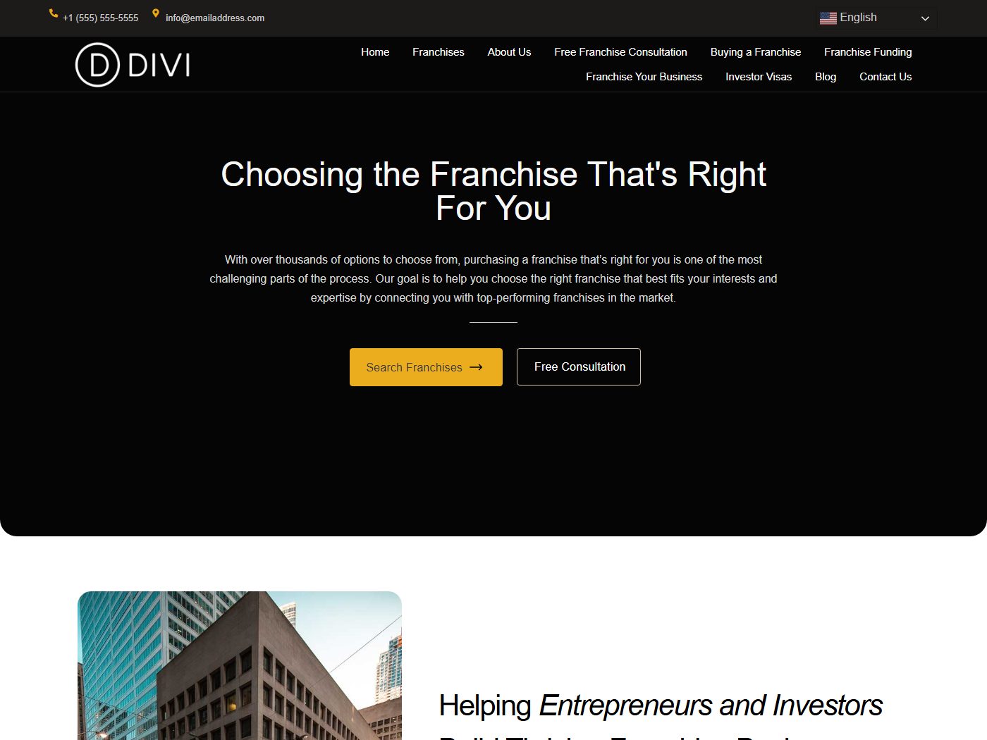 Template 10 homepage preview