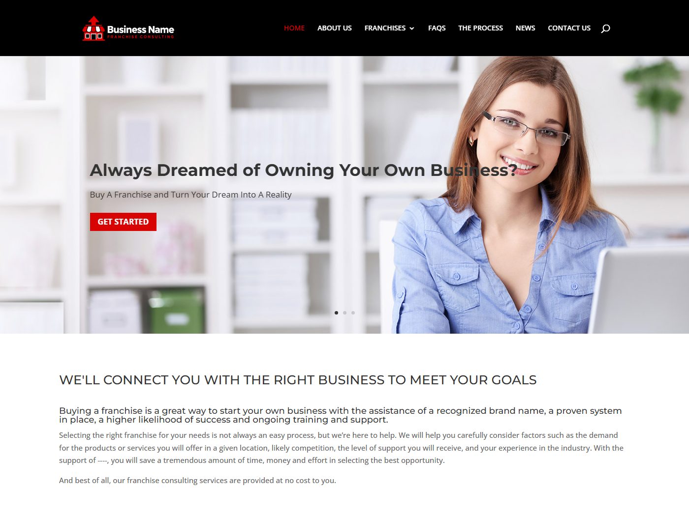 Template 11 homepage preview