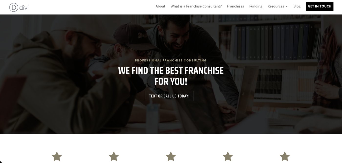 Template 3 homepage preview