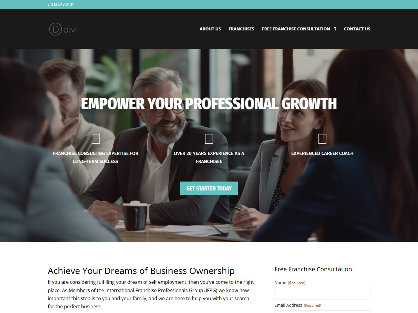 Template 6 homepage preview