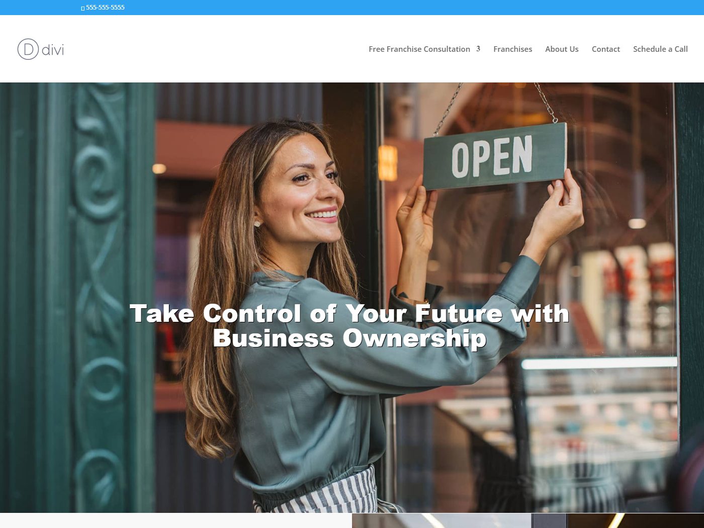 Template 7 homepage preview